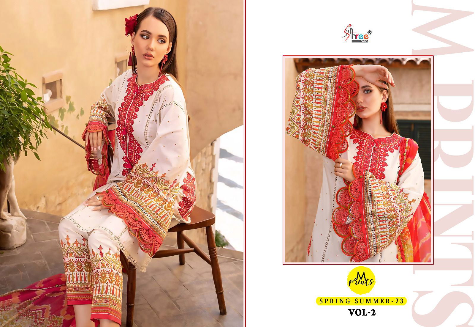 M Print Spring Summer 23 Vol 2 Pakistani Suits Catalog